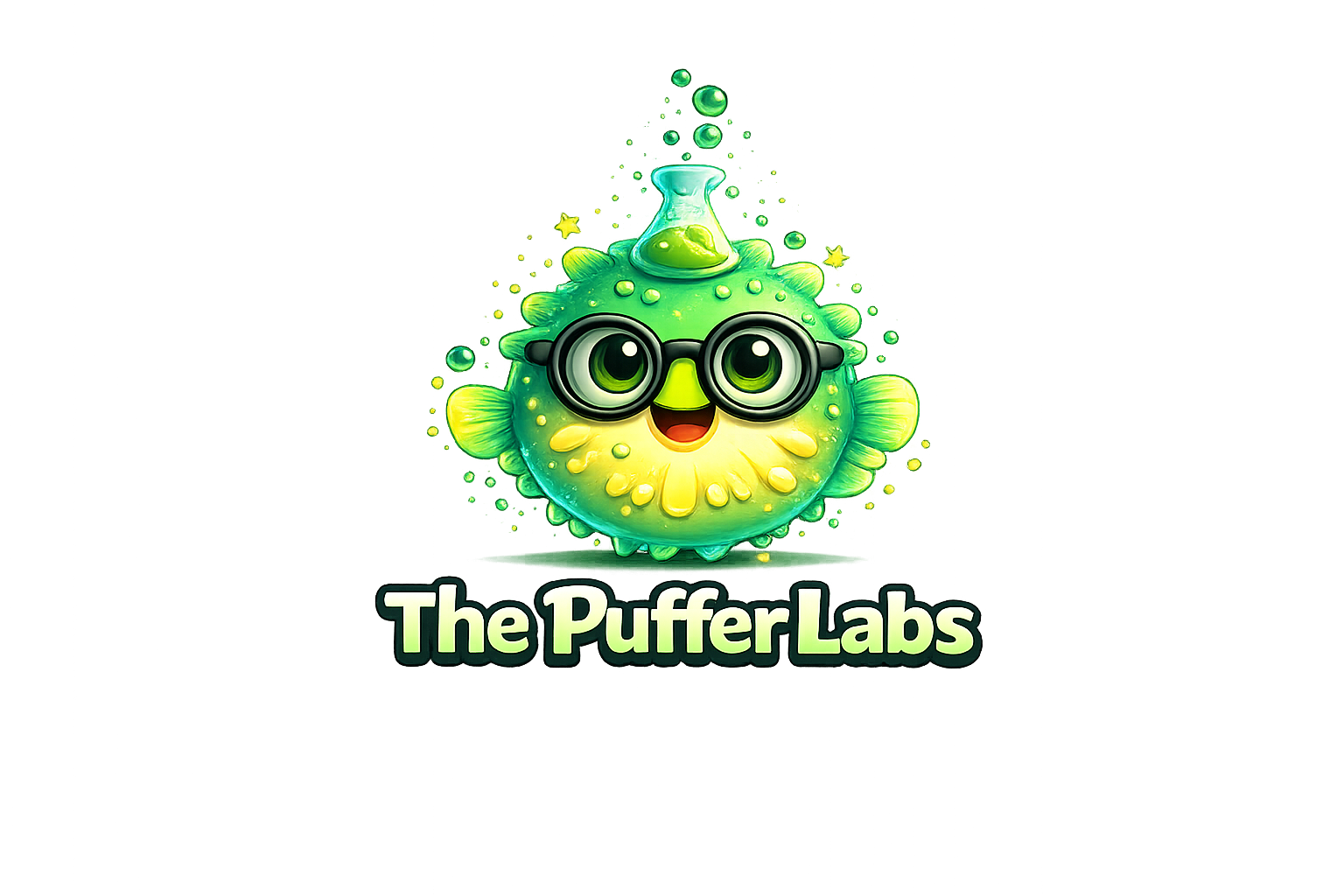 The Puffer Labs pufferfish mascot